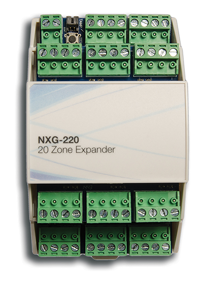 01347 Module d'extension pour centrales NXG, 20 zones filaires, rail DIN