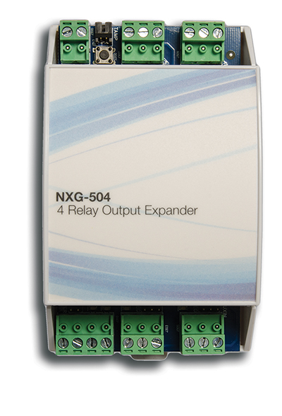 01348 Module d'extension pour centrales NXG, 4 relais, rail DIN