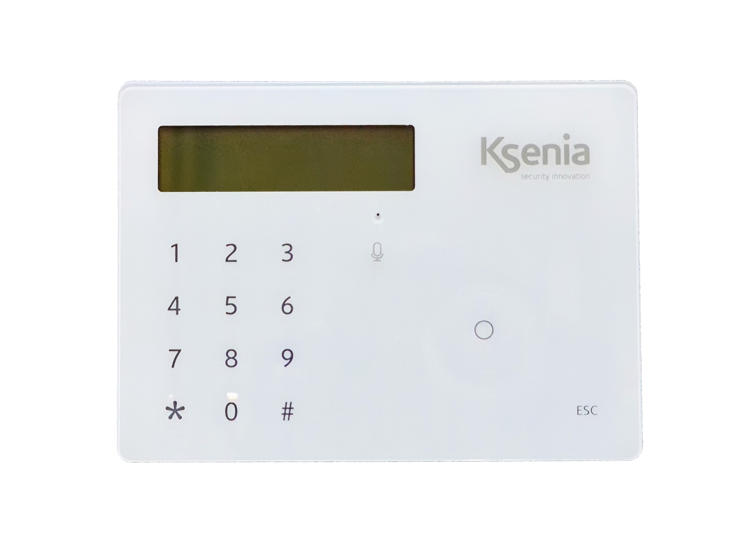 01785 Clavier LCD pour centrales Ksenia avec RFID, capteur de température, blanc