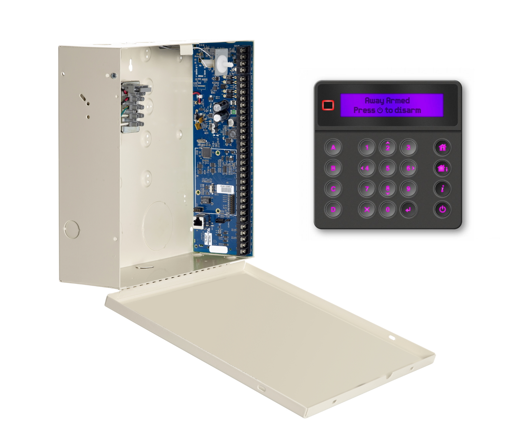 10000144.B NXG Kit, IP centrale 8-48 zones, zwart LCD keypad