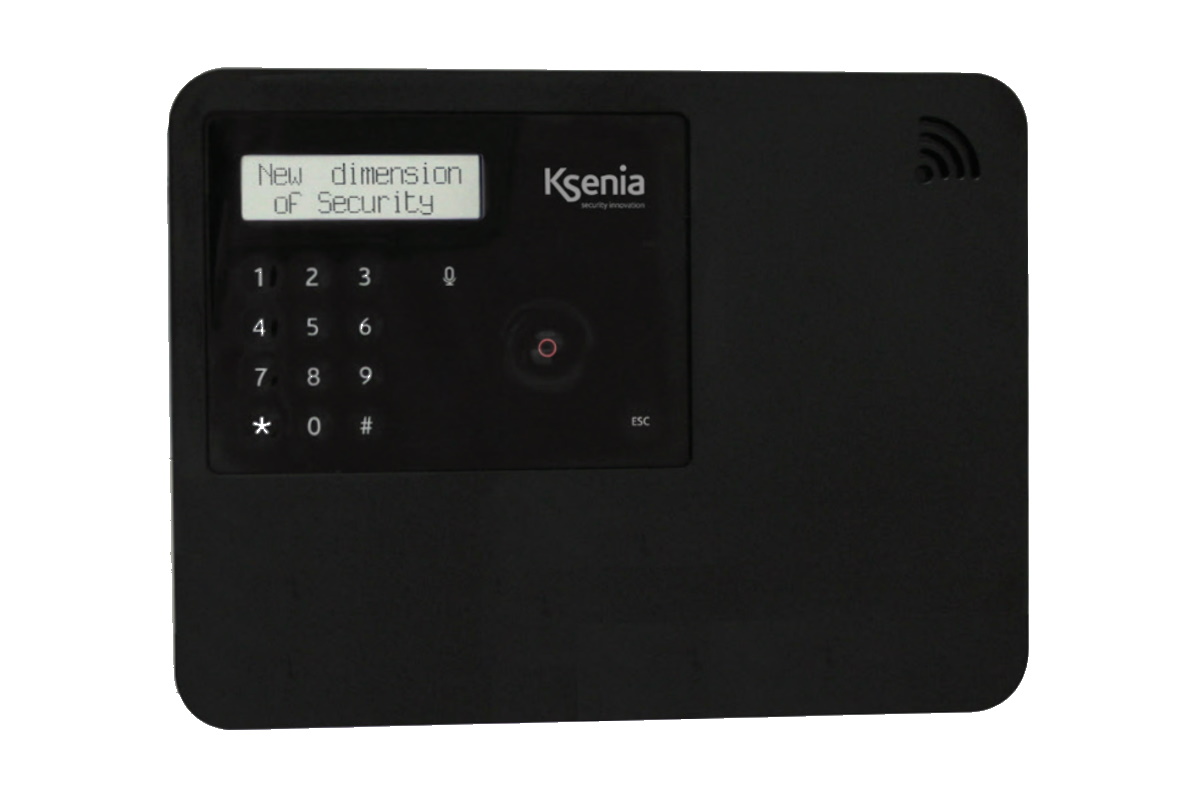 10020005 Centrale d'alarme intrusion Lares 4.0 96 wls Ksenia avec clavier noir ERGO S intégré