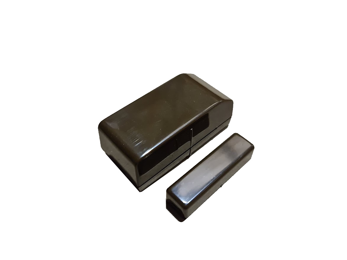 16851 2-Weg draadloos magneetcontact bruin, inclusief batterij