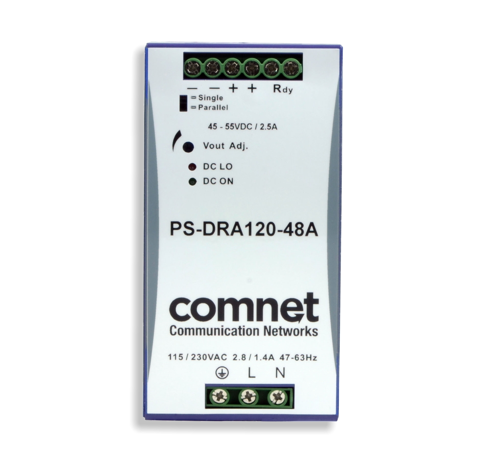 24099 Alimentation DIN 2.5A pour Switches PoE industriels de Comnet