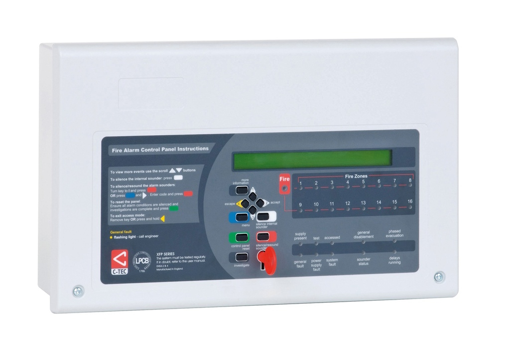 30040500 Centrale d'alarme incendie XFP 1 Circuit ECO- 16 zones, Protocole CAST