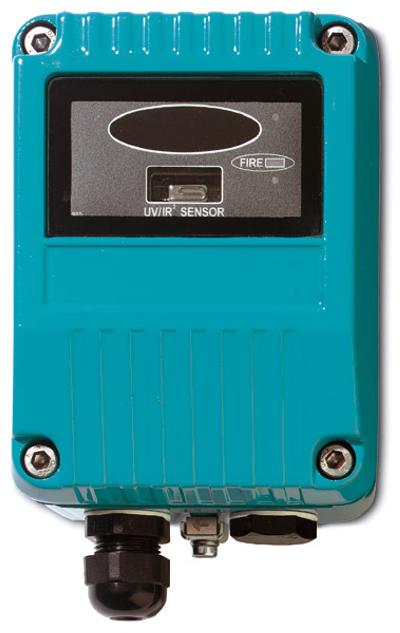 2547 Dual UV/IR vlamdetector in zink aluminium behuizing,relais