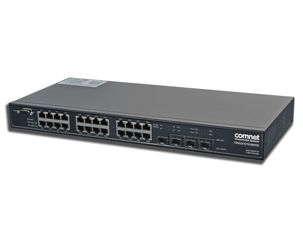 17201 Switch Ethernet Gigabit managed commercial à 26 ports, couche 2 PoE +