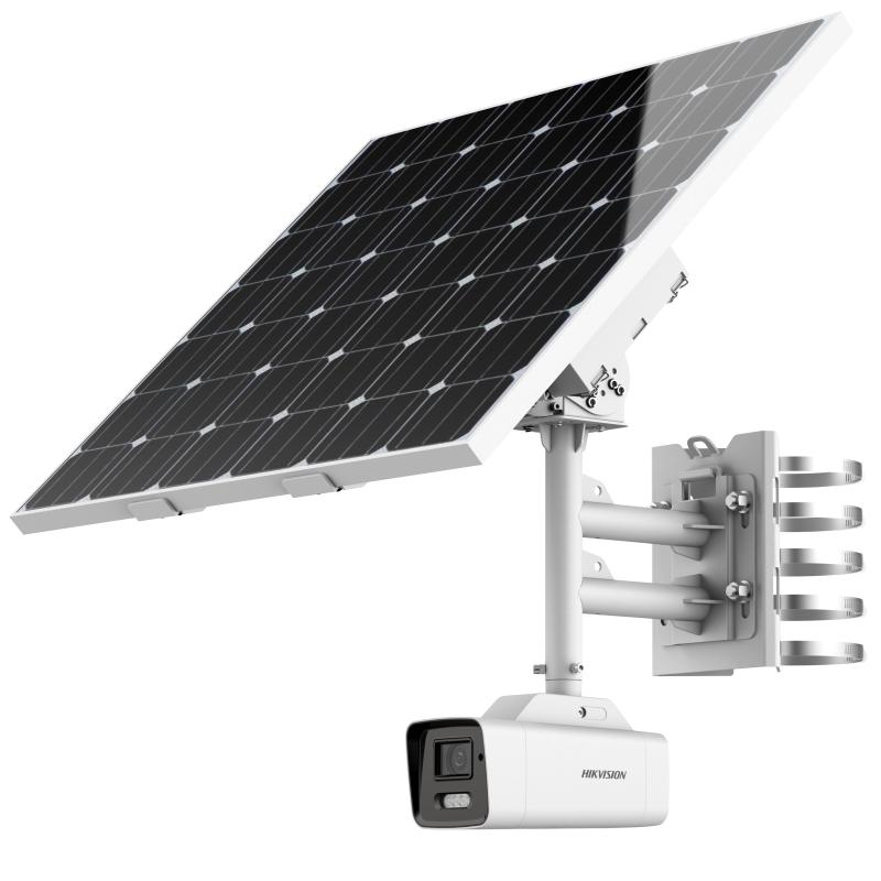 20001310 Kit de caméra réseau Hikvision 4MP à focale variable motorisée à énergie solaire 4G