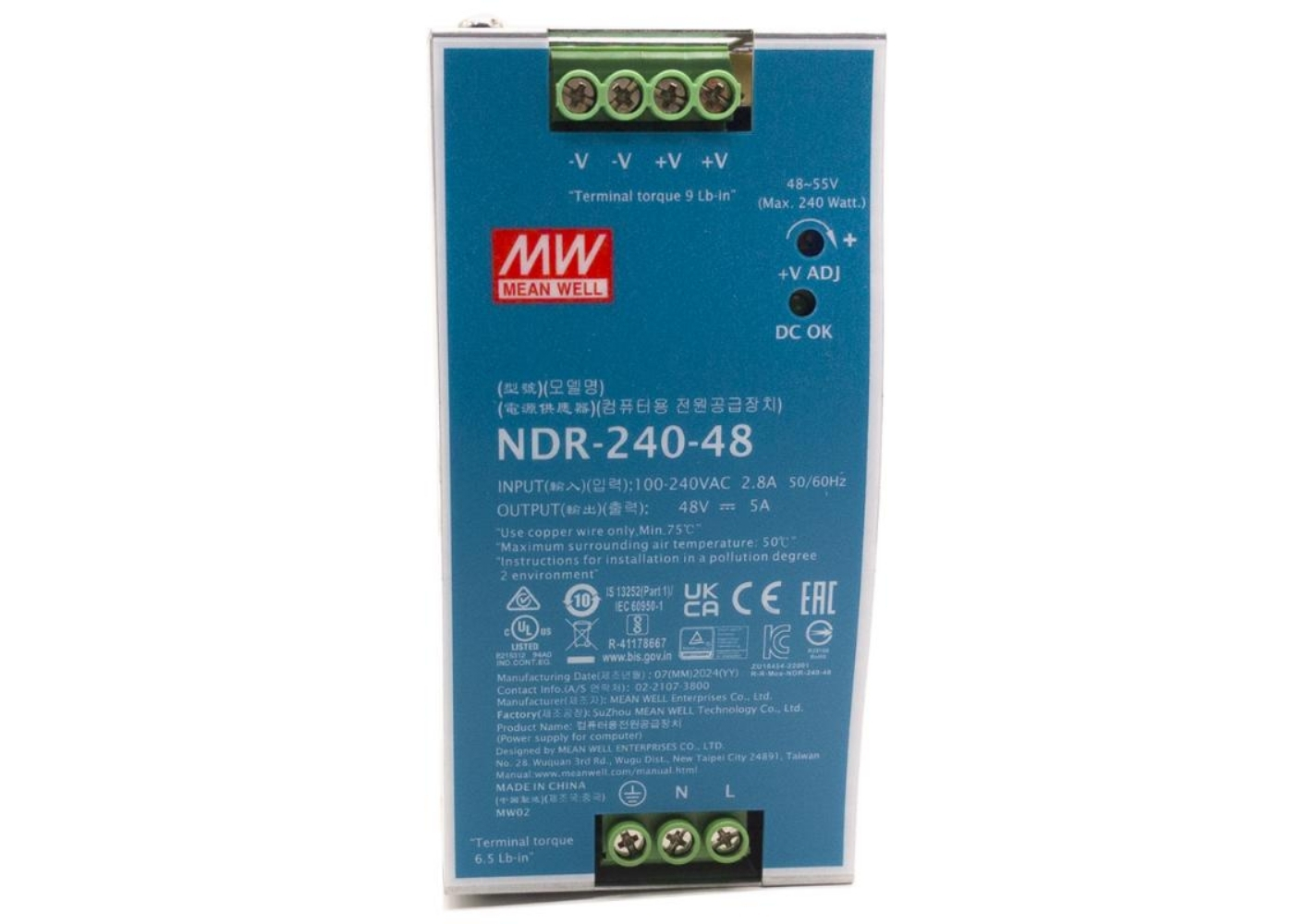 20002128 Industrial Power Supply Unit, 48 V / 240 W