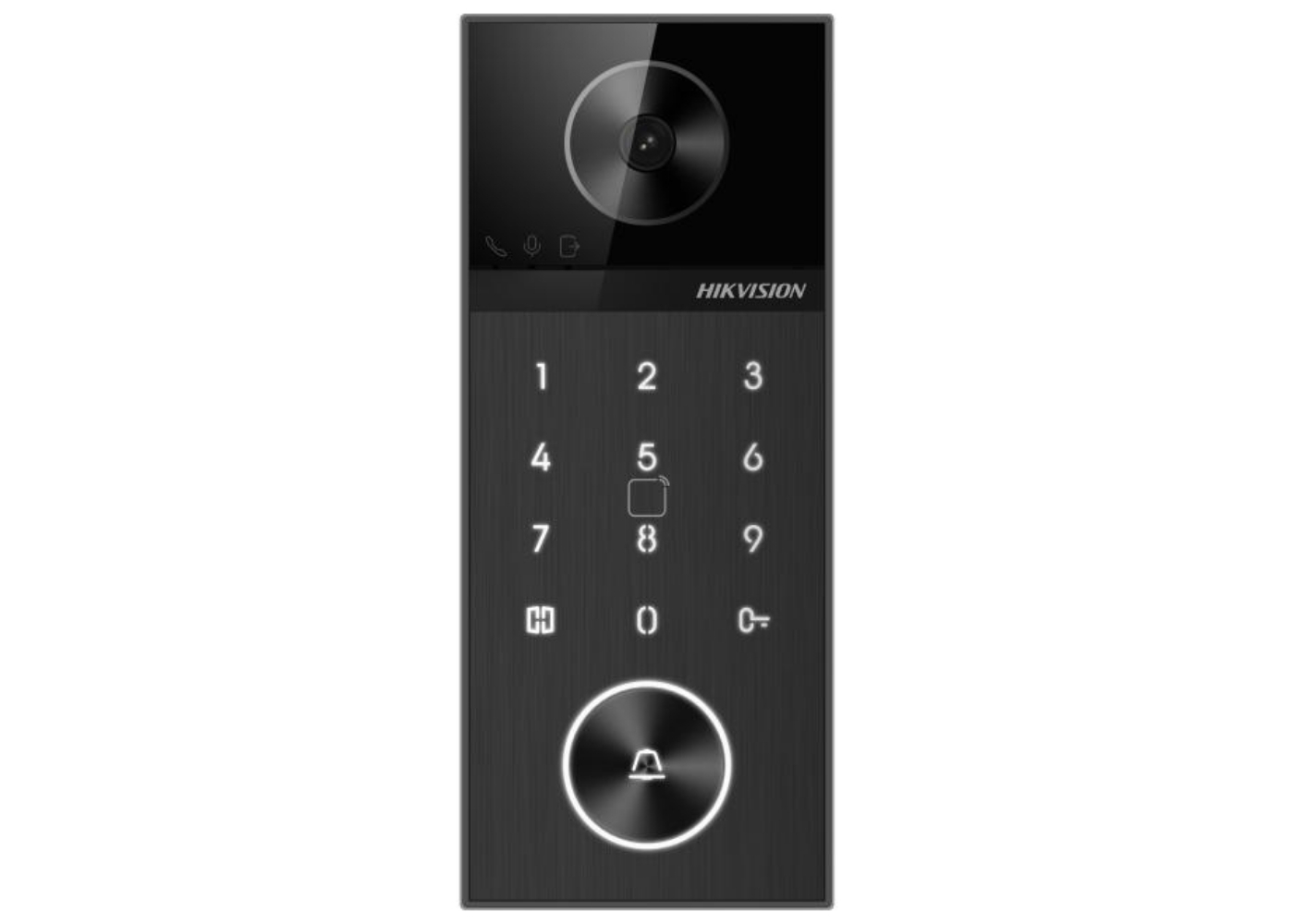 20002439 Station de porte IP Hikvision Villa 4 MP, PoE 12 V CC, Mifare, code PIN, Wi-Fi