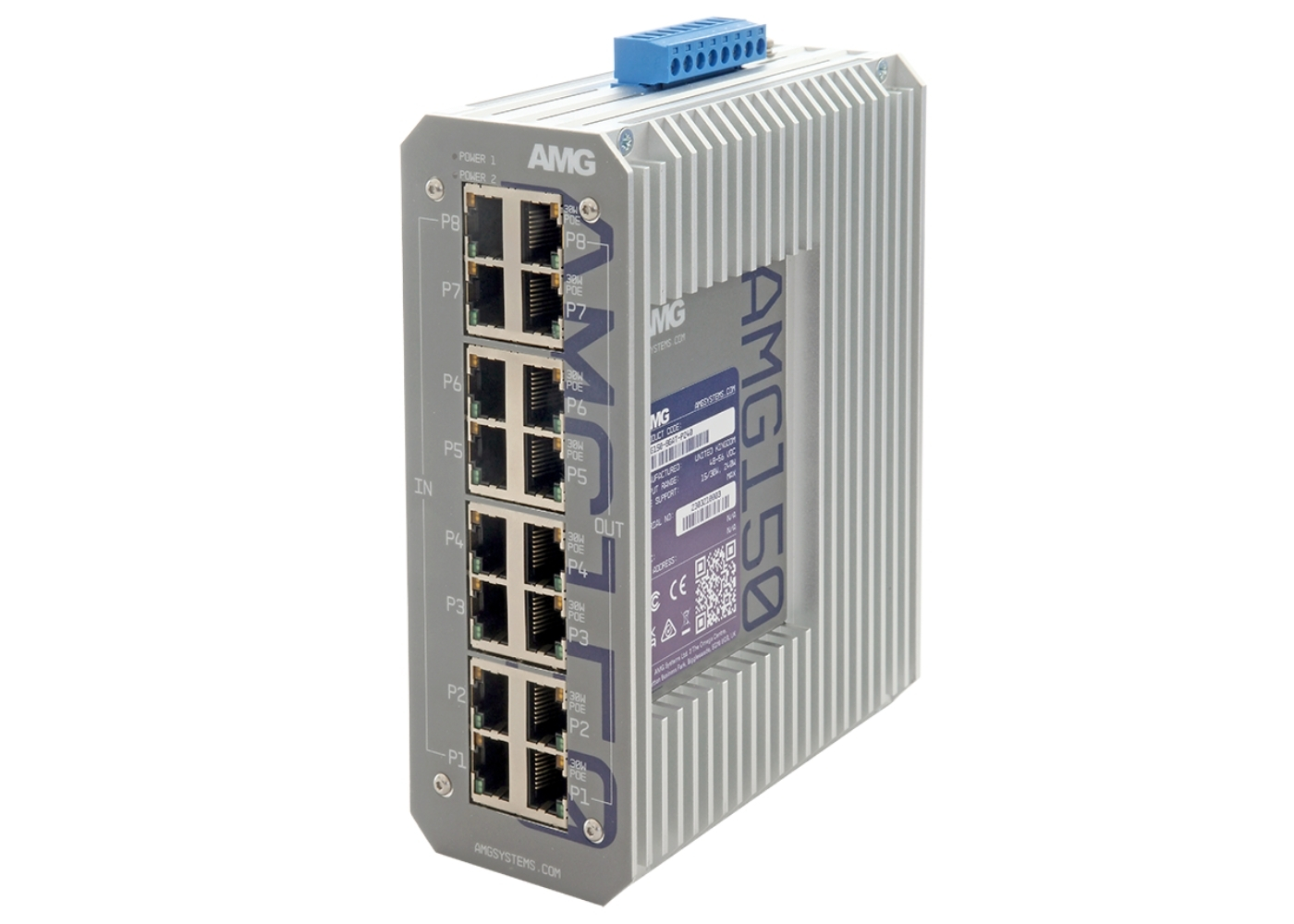 20065346 Industriële 8-poorts PoE-injector, 30W PoE