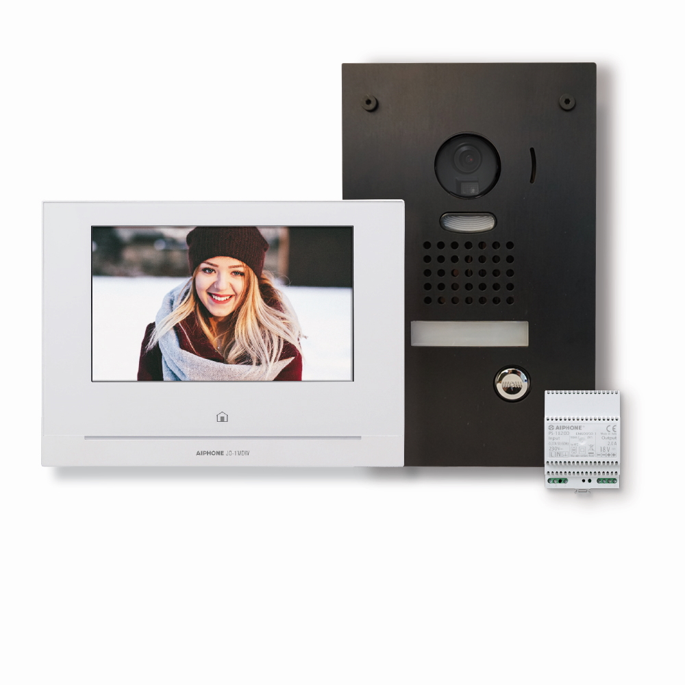 40020116 Videokit met 7" wifi monitor & inbouwdeur, Antivandaal, zwart
