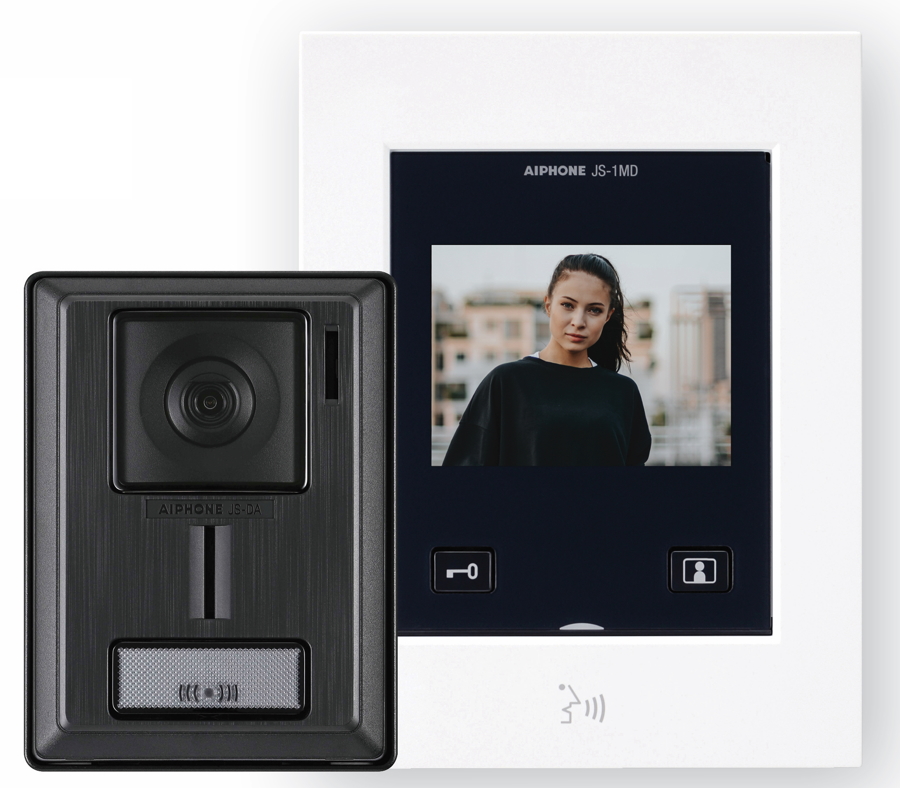 40020140 VideoKit met 3.5" Monitor & Opbouwdeurpost, zwart