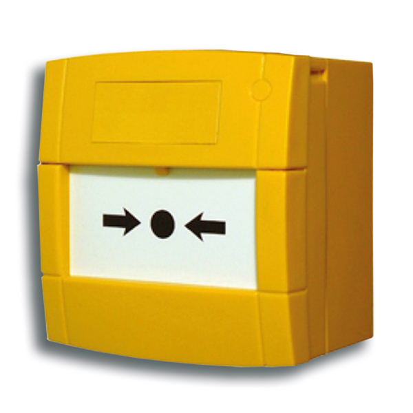 8809 Bouton apparent, jaune, élément flexible, avec boîte